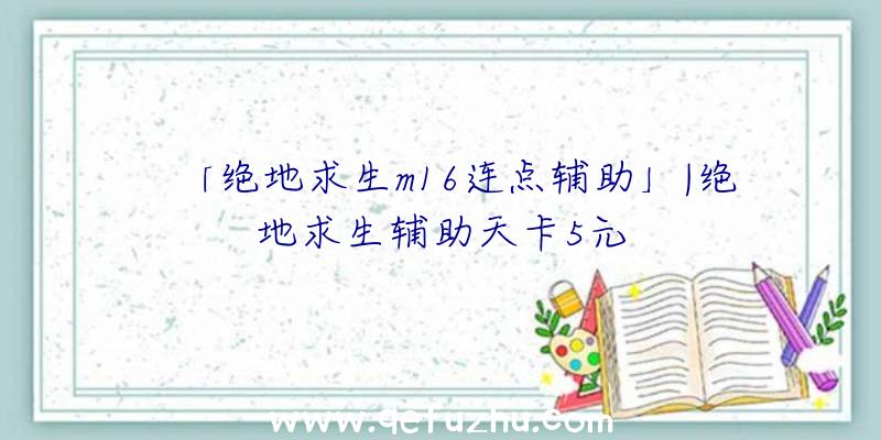 「绝地求生m16连点辅助」|绝地求生辅助天卡5元